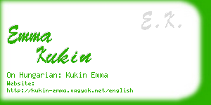 emma kukin business card